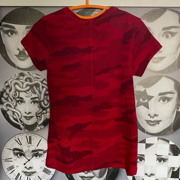 Rag & Bone t-shirt XS red camo - Picture 3 of 4